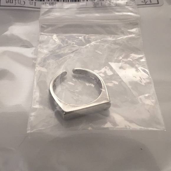 Silver Bar Open Adjustable Ring - Picture 4 of 10